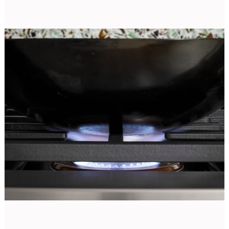 Café 48" Commercial-Style Gas Rangetop With 6 Burners And Griddle (Natural Gas), Matte White