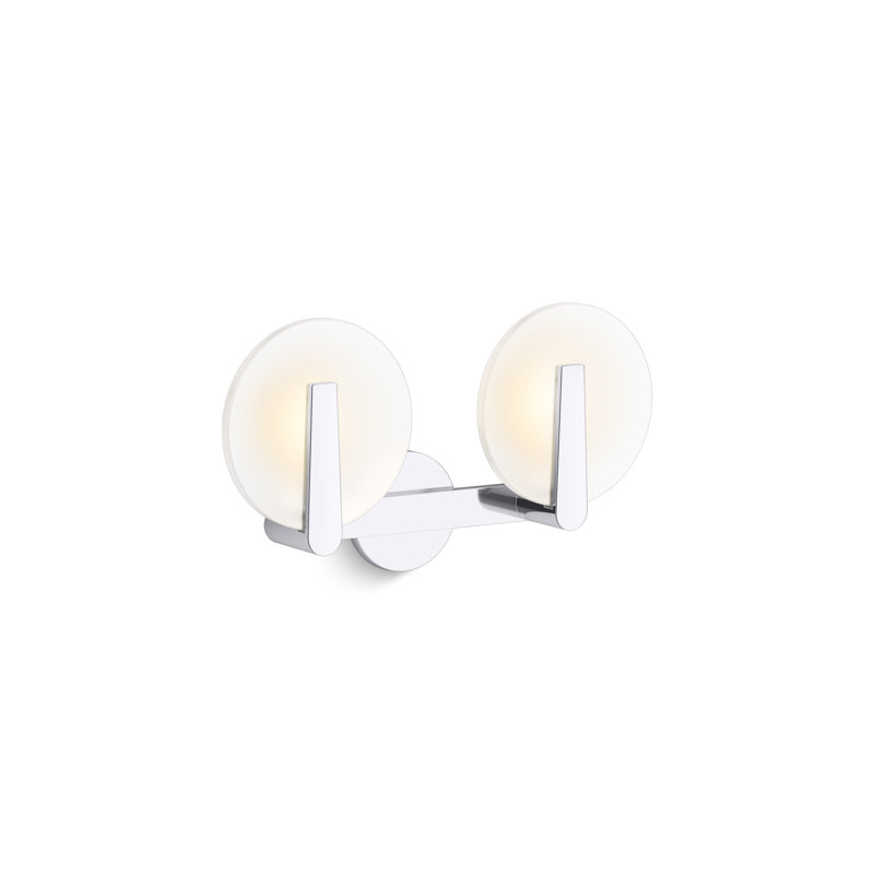 Hint Two-Light Sconce, Polished Chrome