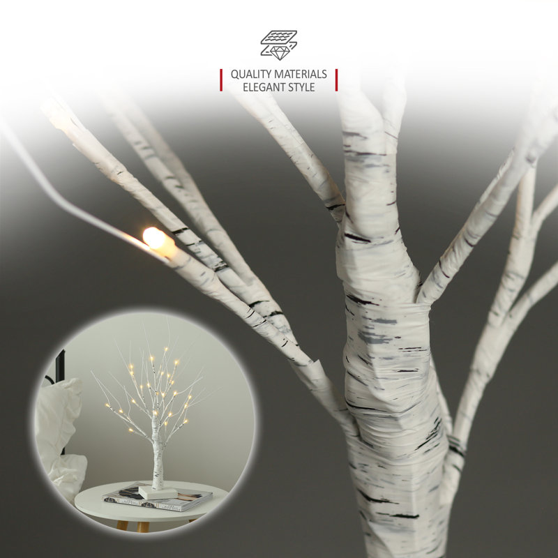 Twig Birch Tree with Lights