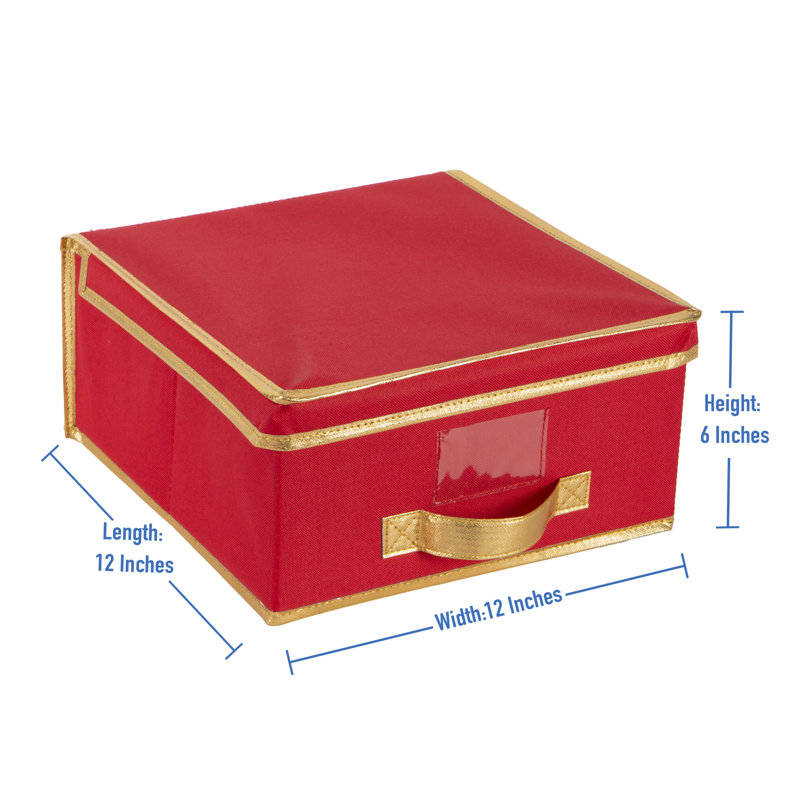 Holiday Storage Box, 5.91" H x 11.81" W x 11.81" D