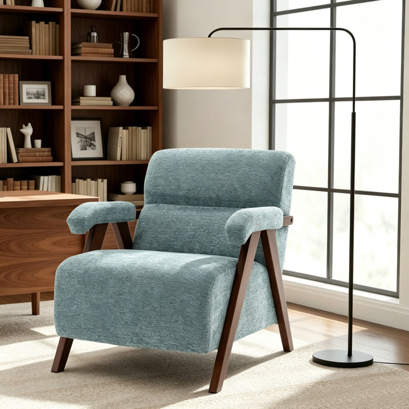Chaise d'appoint Mid-Century, Vert