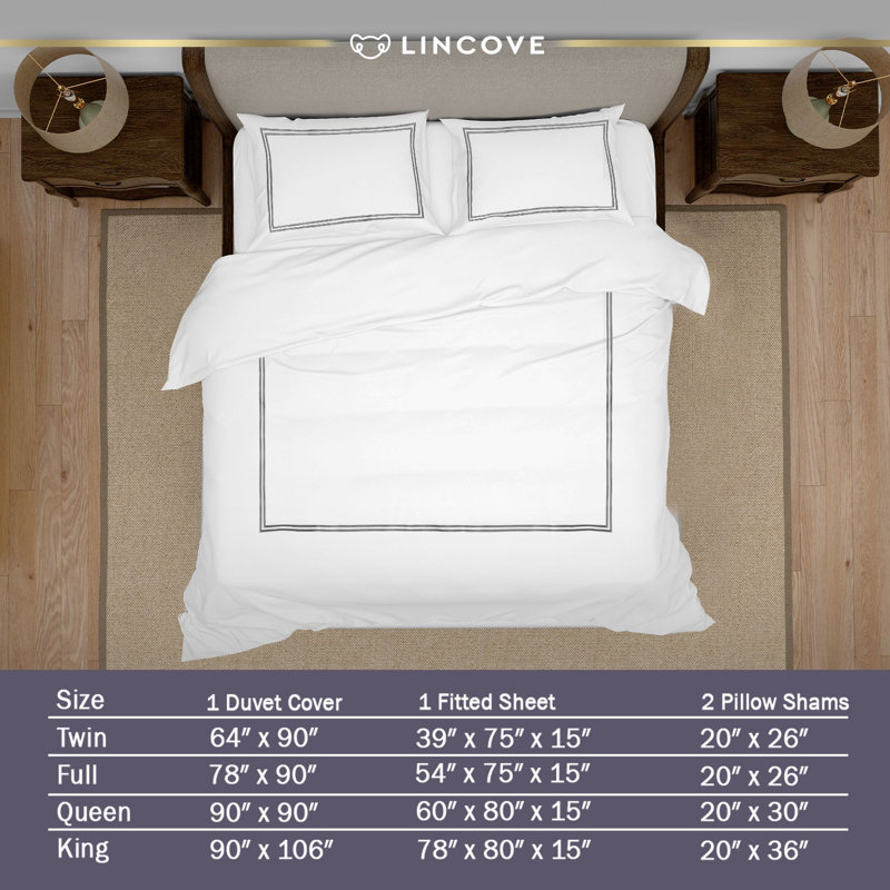 Ensemble de housse de couette de luxe Lincoln Collection - Tropez 100% satin de coton ultra doux