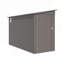 Durable de 9 pi à 9 pi avec abri de jardin, fenêtre en métal avec toit incliné, 2 évents et 1 porte latérale ouverte pour le rangement extérieur
