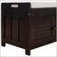 Banc de rangement avec 3 portes en forme de volet, banc à chaussures avec coussin amovible et rangement caché