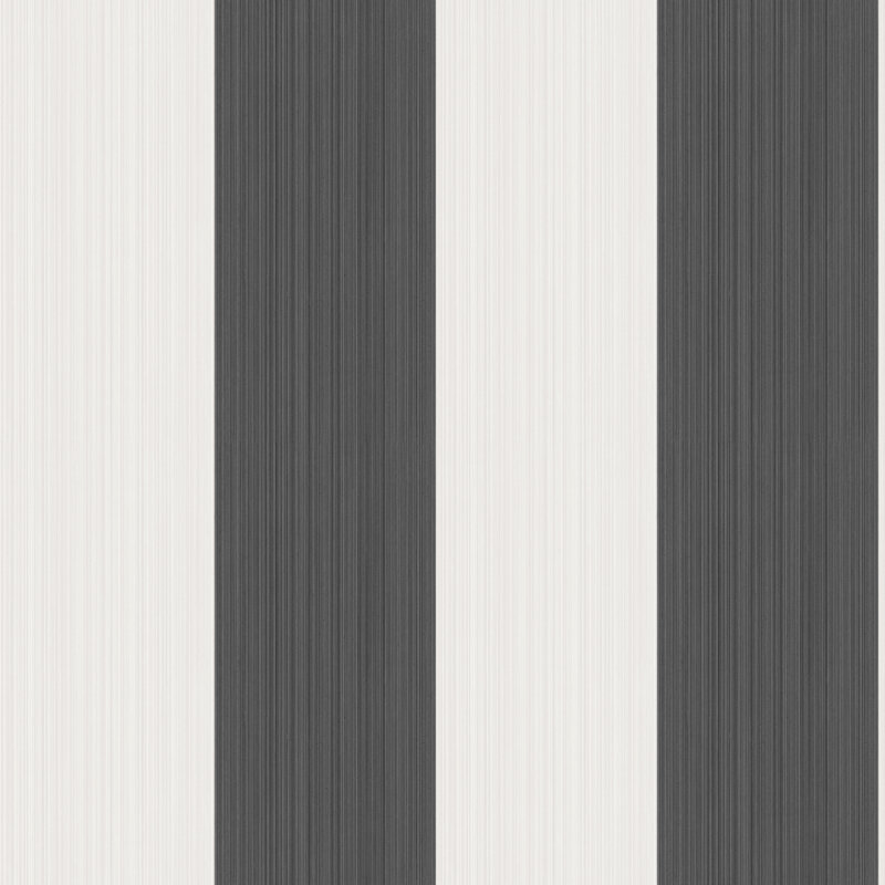Marquee Jaspe Striped Wallpaper Roll, Black/White