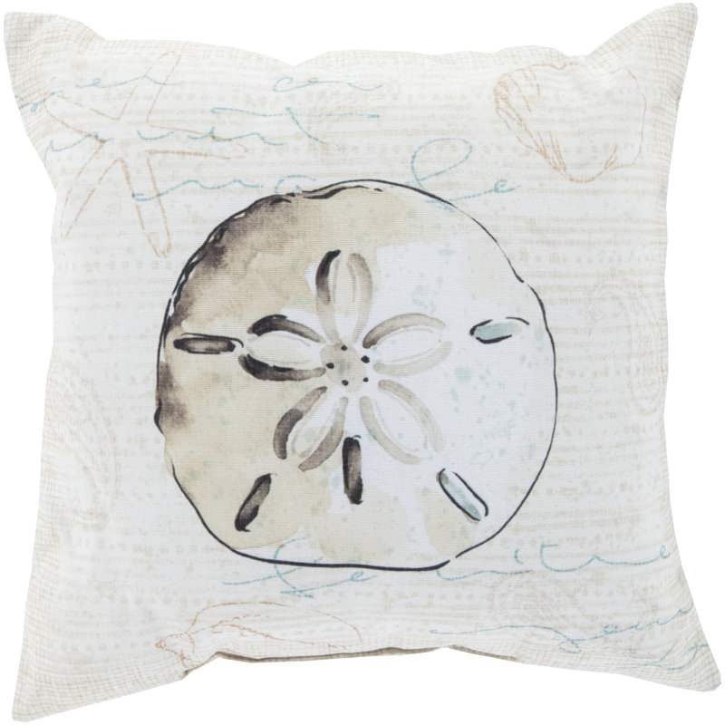 Coussin extérieur Rain Striking Sand Dollar, H 20 po x l 20 po x P 4 po