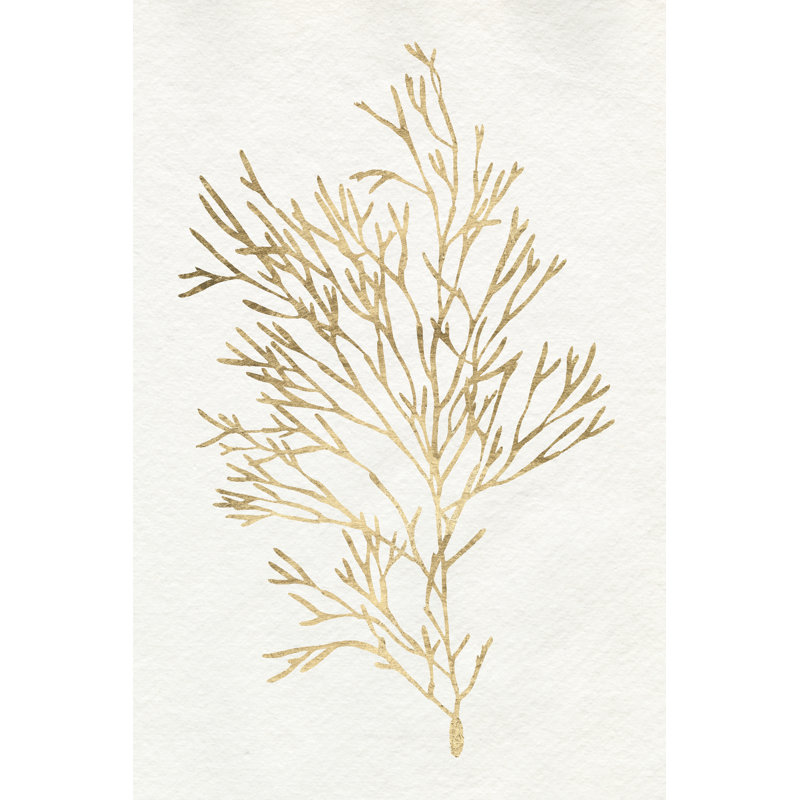 Algues dorées VII, H 18 po x l 12 po