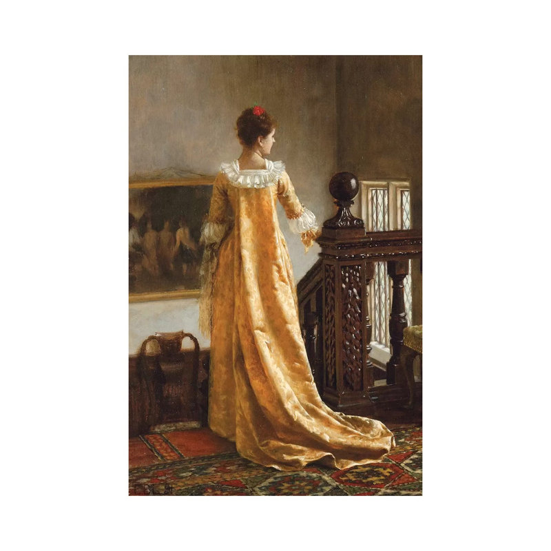 The Golden Train, 1891 by Edmund Blair Leighton - Wrapped Canvas Painting, 20.32 cm H x 30.48 cm W