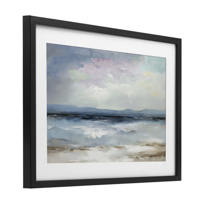 «Coastal Sea Of Sighs», reproduction sous verre encadrée, design par Annabelle Hall