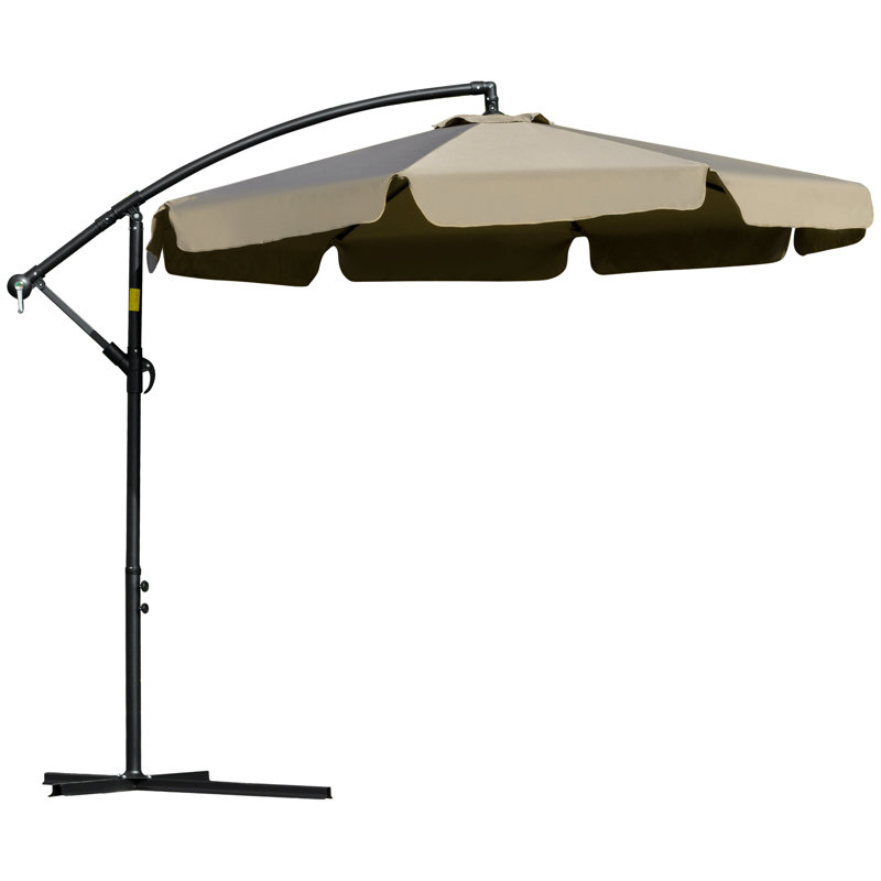 Parasol en porte-à-faux 104,25 po Fazil, Brun