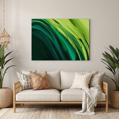 Gradient Abstract 19, art mural en métal vert
