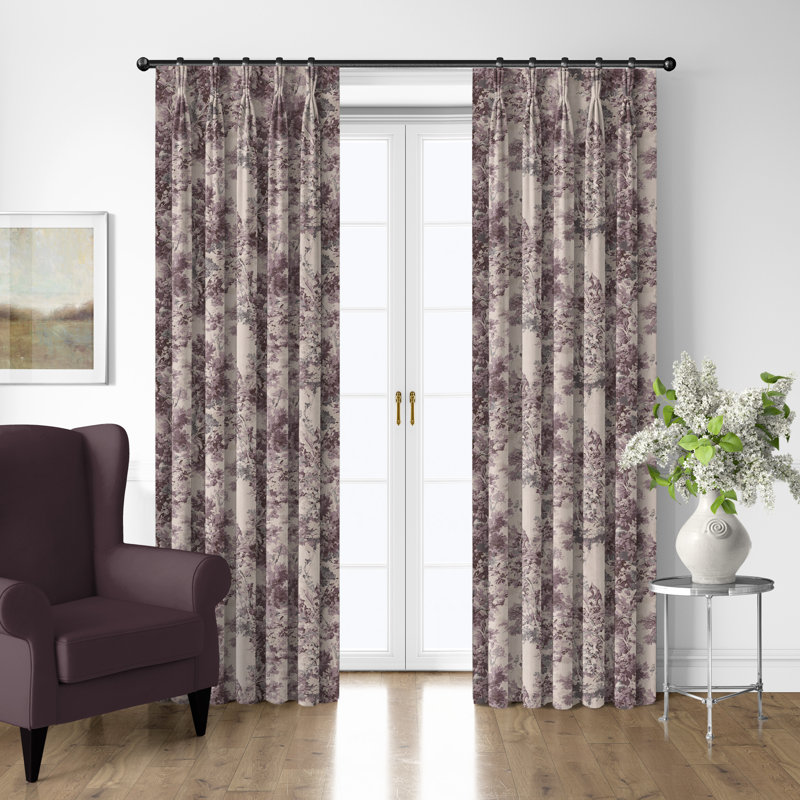 Ensemble de 2 panneaux de rideaux Dolce Wisteria, L 40 po x L 72 po