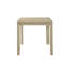 Table de salle à manger carrée en bois massif à hauteur de comptoir au fini beige chaud, 4 places, style traditionnel