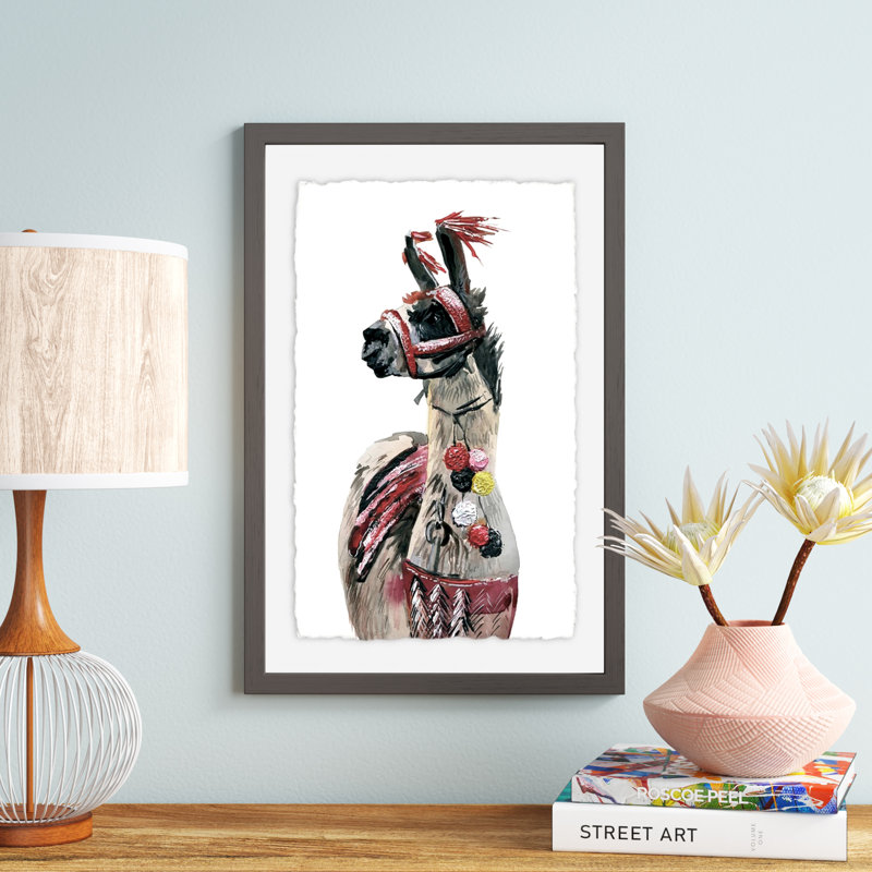«Dark Llama» par Marmont Hill - peinture encadrée, H 30 po x l 20 po x P 1,5 po