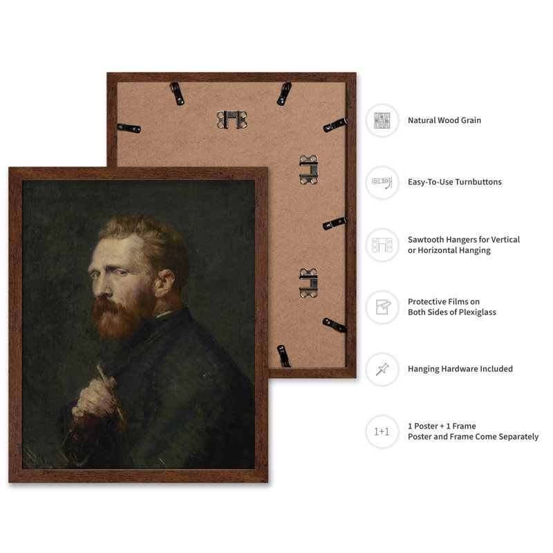 John Russell - Van Gogh, Affiche, H 12 po x l 16 po, Encadrement brun