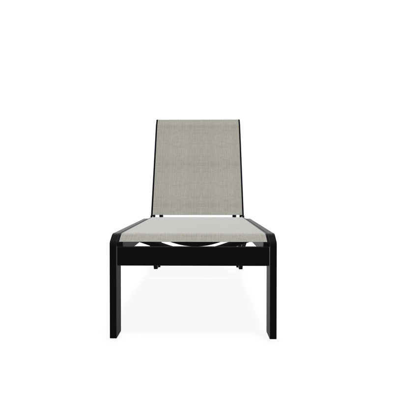 Chaise longue sans accoudoirs empilable en polymère Dune, Noir, Ella