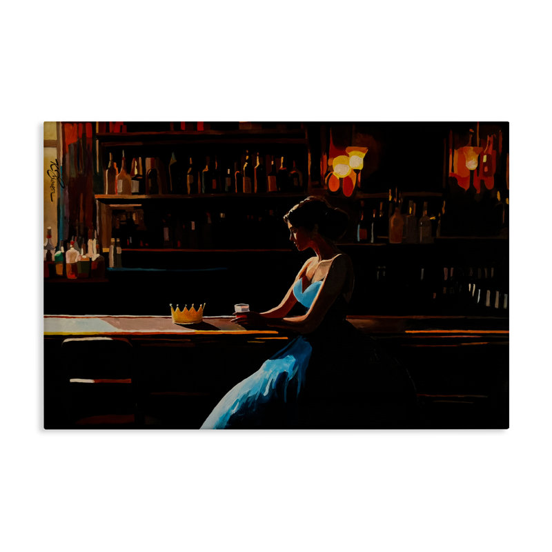 Couronne royale, toile de bar, design par Keith Thomson, H 30 po x l 45 po