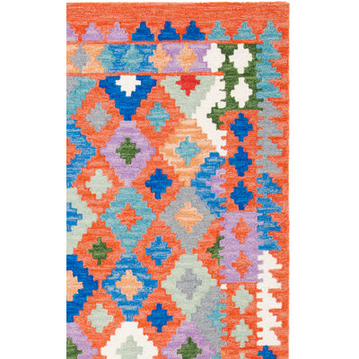 Tapis orange / bleu Horwich