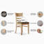 Ensemble de 2 chaises d'appoint rembourrées en bois massif Zida-959293422