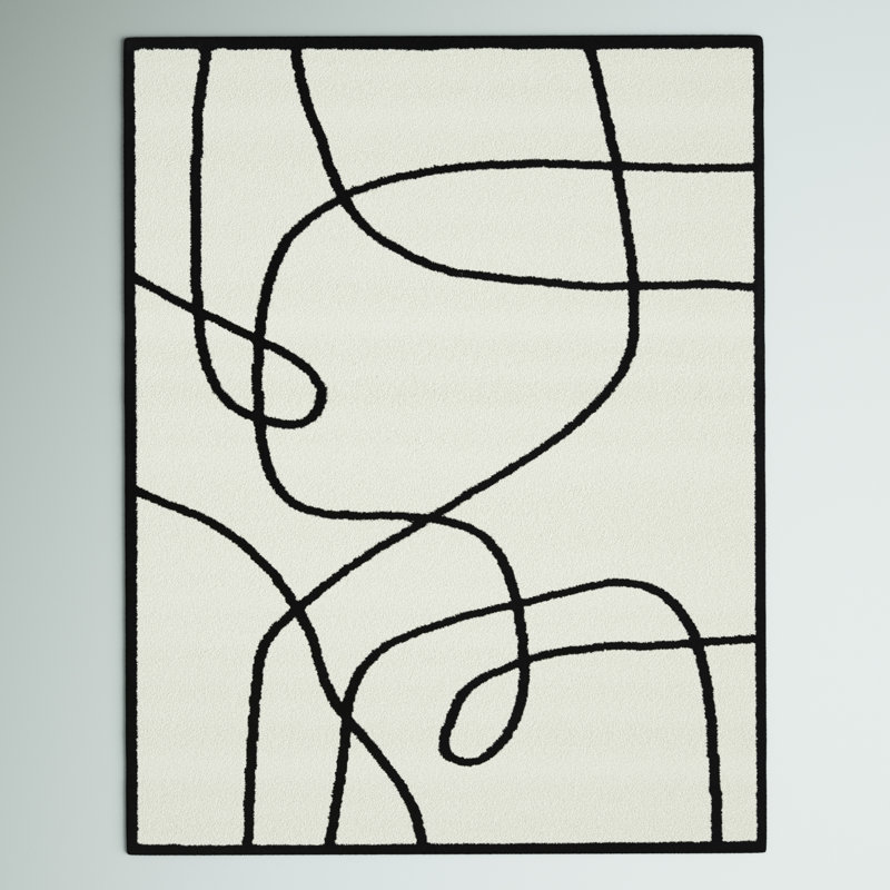 Arline Abstract Indoor Rug, Rectangle 7'10" x 10'