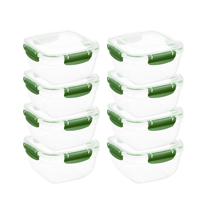 Ensemble de 8 contenants alimentaires Disheka, Vert