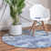 Tapis bleu/gris