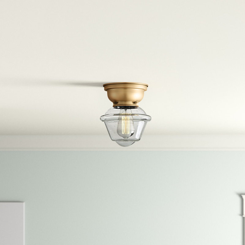 Plafonnier encastré 1 lumière 7,5 po Felker, Grainé, Ampoule non incluse