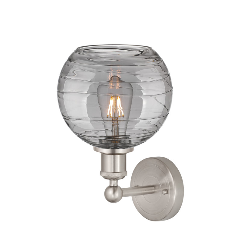 Plafonnier semi-encastré 1 lumière 8SM, Nickel satiné