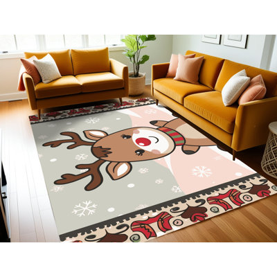 Tapis de vacances d'hiver de Noël lavable The Holiday Aisle®