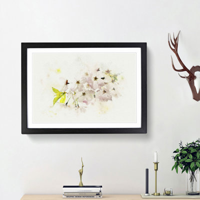 Cherry Blossom Tree in Pink in Abstract - Picture Frame Graphic Art Print