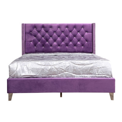 Grand lit Tranquil Mauve avec rangement