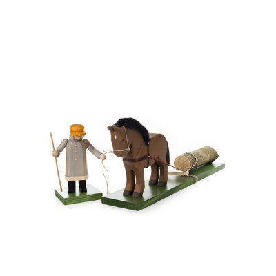 Fumoir dregene-bûcheron avec cheval