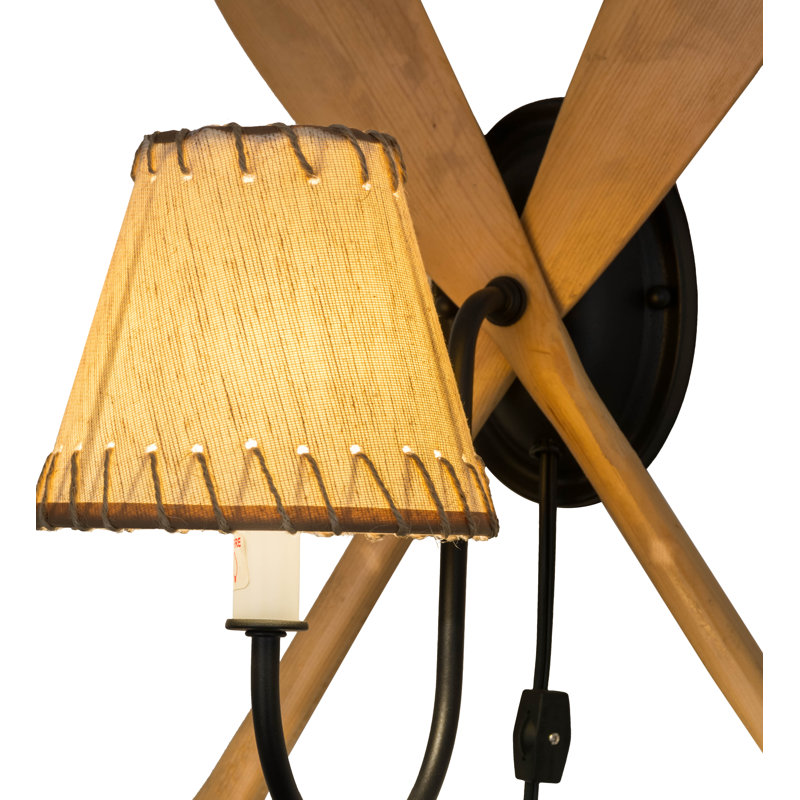 Jauss Solid Wood Plug-in Swing Arm Sconce