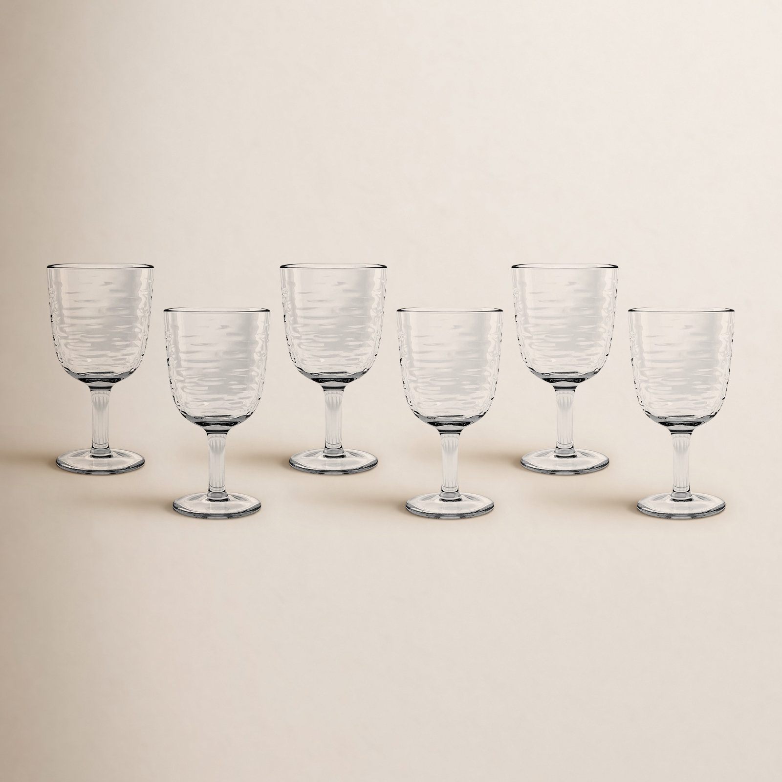 Celise Ribbed Goblet, Clear