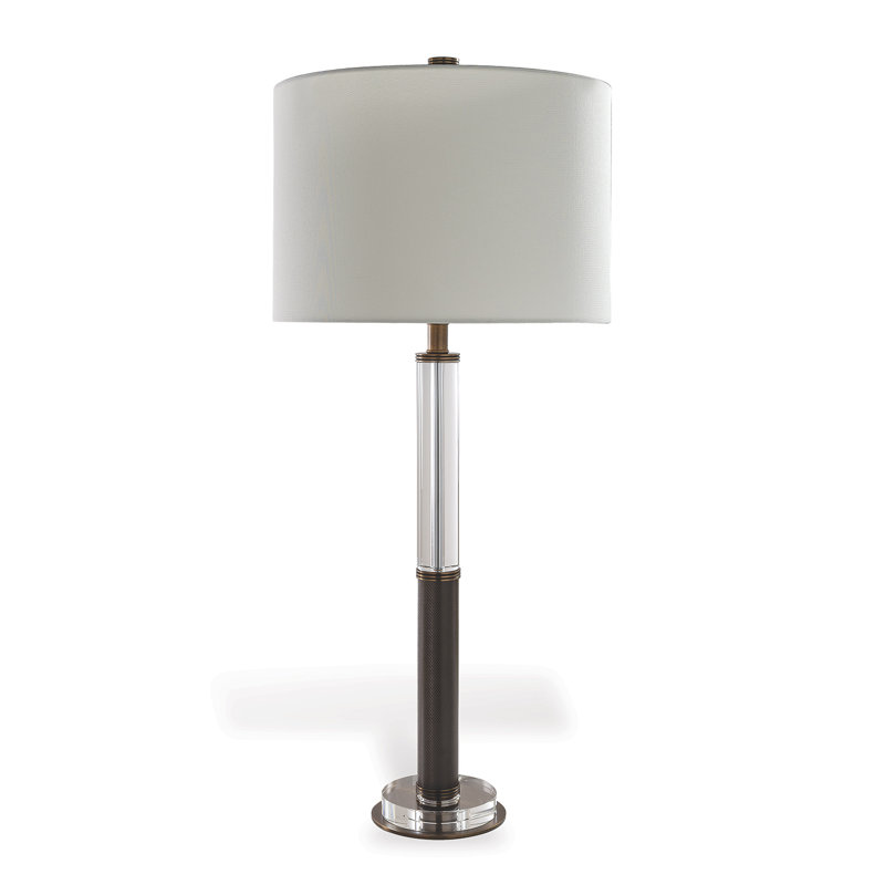 Reynolds Crystal Lamp, Light Beige, Clear/Bronze
