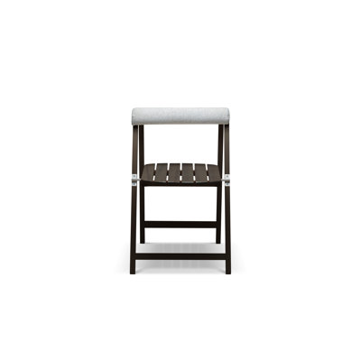 Calme Jardin Foldable Outdoor Patio Dining Side Chair with Cushion