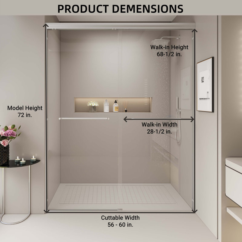 Portes de douche, Chrome