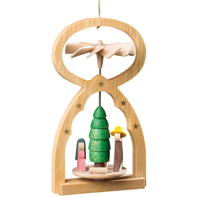 Richard Glaesser 5'' Handmade Wood Hanging Figurine Ornament
