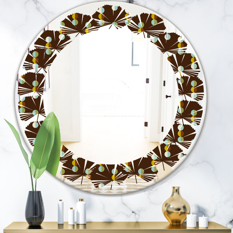 Miroir mural abstrait moderne, H 23,6 po x l 23,6 po