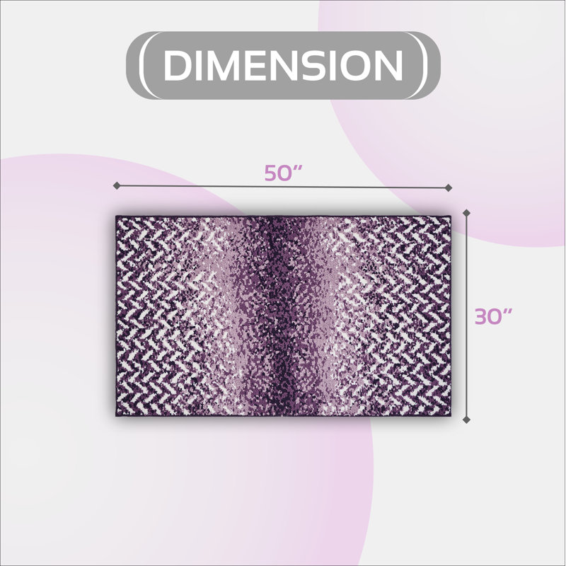 Anniya Non-Slip Bath Rug, Purple
