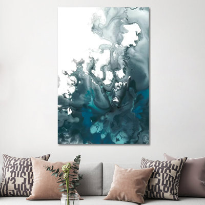 Indigo Tempest I by June Erica Vess - Wrapped Canvas Painting