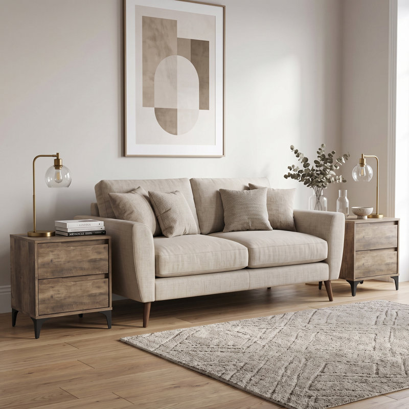Norcross 2 Pieces Bedroom Set, Knotty Oak