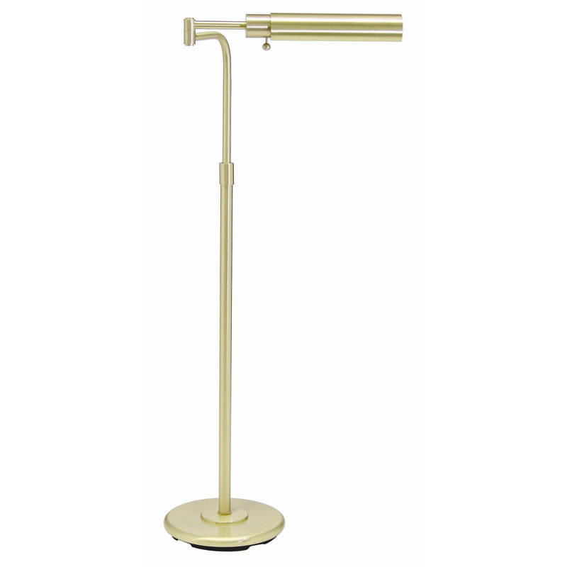 Bargas Task Floor Lamp, Satin Brass