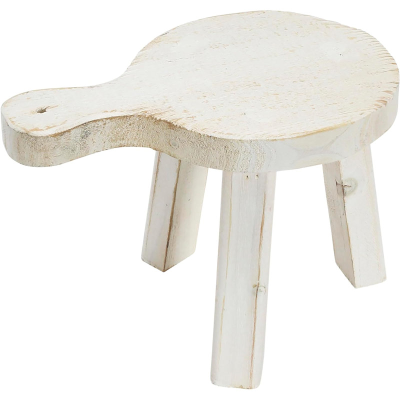 Piédestal en bois multifonctionnel avec poignée, conception unique, adapté à divers cas de figure, Blanc