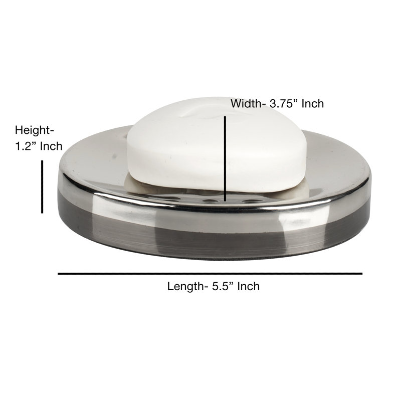 Triune Soap Dish, Platinum