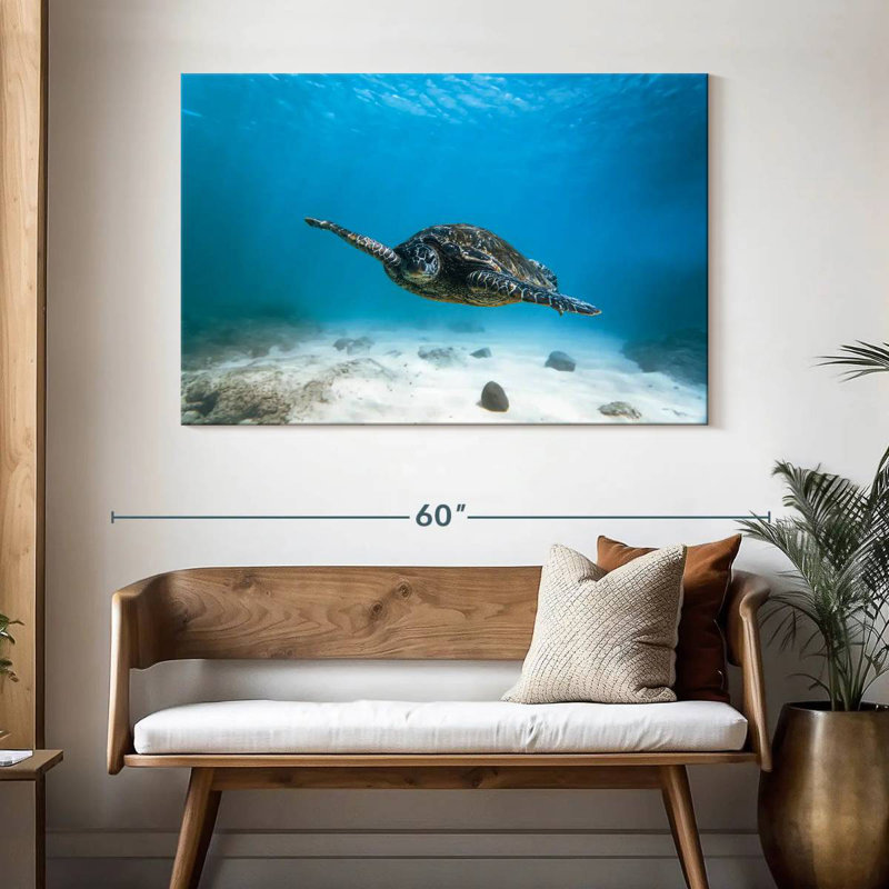 Brampt Blue Turtle, 32" H x 48" W
