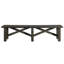 Ensemble repas 6 pièces avec banc Sunset Trading | Table extensible 96 po rectangulaire | 4 chaises d'appoint rembourrées | Bois gris vieilli | 8 sièges