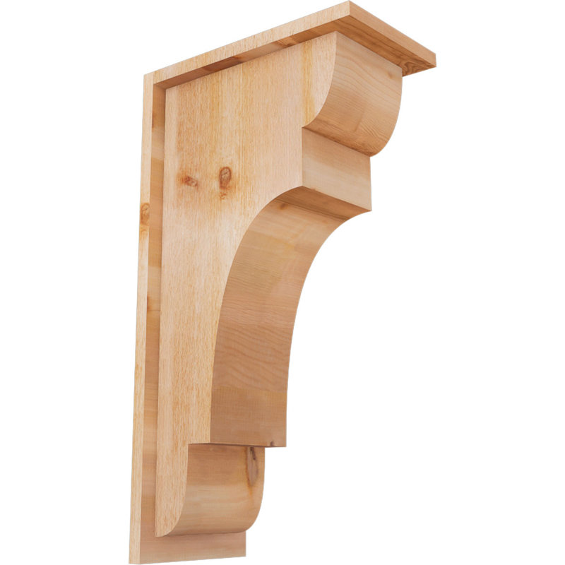New Brighton Corbel avec plaque arrière, H 26 po x l 8 po x P 14 po, Cèdre rouge, Sciage brut