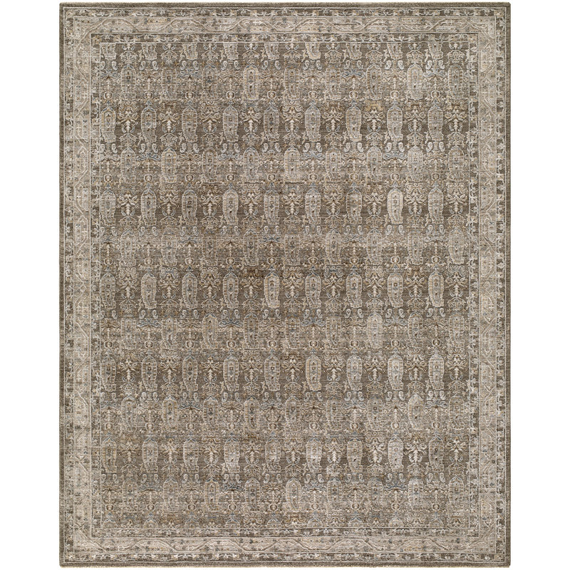 Moroccan Area Rug, Taupe/Brown/Grey, Rectangle 200 x 290 cm