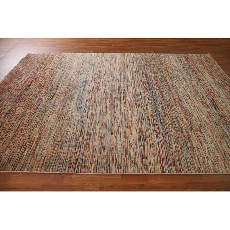 Tapis rayé moderne Gabbeh 7 x 10